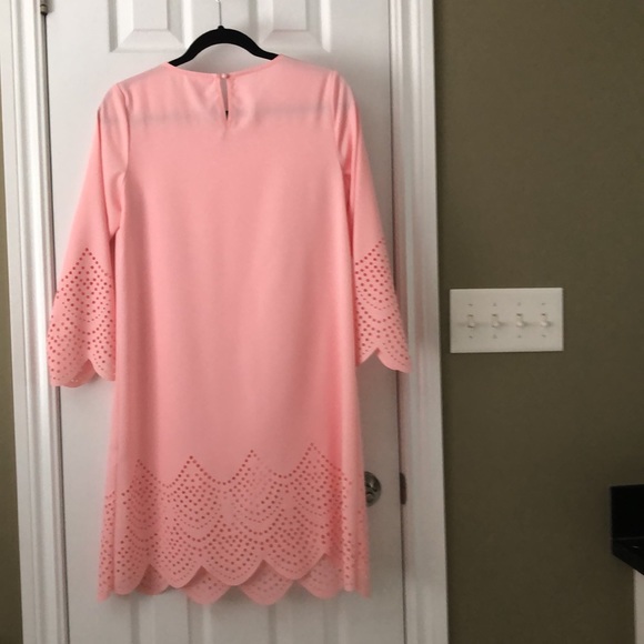 Shein Laser Cut Out Scalloped Hem Dress - Picture 2 of 11